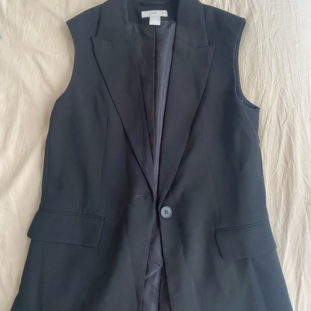 H&M Long Blazer Vest